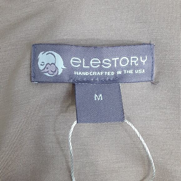 EleStory Sheer Tulle Butterfly Maxi Dress Taupe Maternity Dress Womens M NWT - Picture 9 of 13